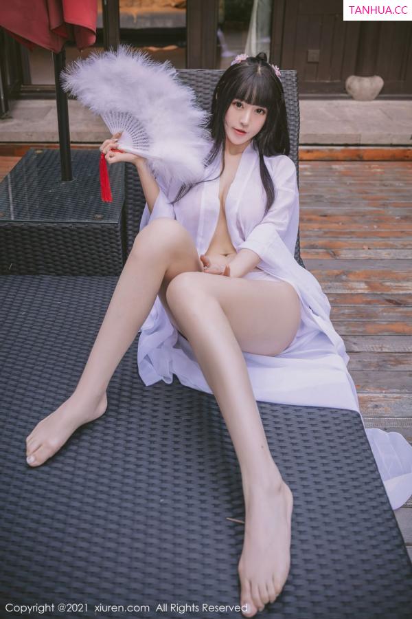 朱可 barbie可儿 洁白迷人朱可儿 薄纱古风外拍系列第42张图片